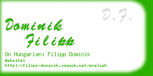 dominik filipp business card